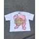 thumbnail image 3 of Conjunto de dos piezas Y2k, nueva camiseta y pantalones cortos con estampado de dibujos animados para hombres y mujeres, camiseta con estampado de algodón, pantalones cortos casuales estilo Harajuku y, 3 of 5