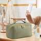 thumbnail image 3 of Bolsa cosmético de cuero PU de lavado con patrón de tejido de moda Suave para nadar Fitness Sywqhk Para Estrenar, 3 of 6