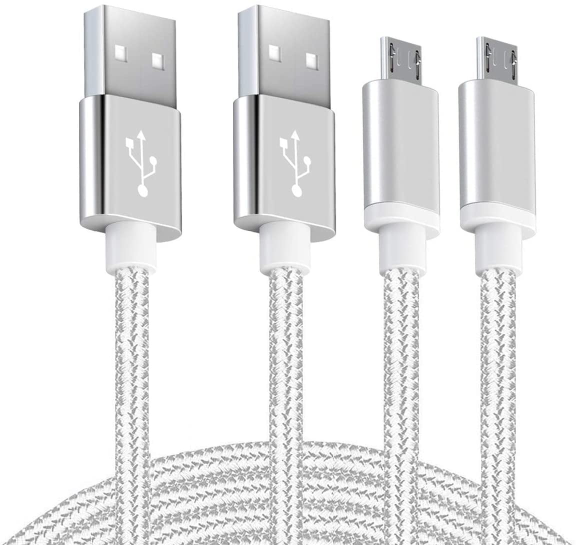 Moto E 2020 Android Charger Cable 4-Pack 6ft Fast Charging Micro USB Cable Android Phone Charger Power Cord for Samsung Galaxy S7 S6 Edge J7 J3 E6s G8 E6 G5 Kindle fire 7 8 10 LG Stylo 3 2 K30 