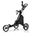 thumbnail image 2 of Spaco Folding 3 Wheels Golf Push Cart with Bag Scoreboard Adjustable Handle-Gray, Golf Stand Bag for Men & Women,Multiple Pockets, Lightweight & Durable, 2 of 8