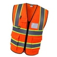 thumbnail image 3 of LOVIVER Reflective Vest, Engineer, Construction Worker, Construction Cleaning, Reusable, Orange, 3 of 8