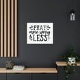 thumbnail image 5 of Scripture Walls Psalm 34:4 Pray More Worry Less Christian Wall Art Print Ready to Hang Unframed, 5 of 18