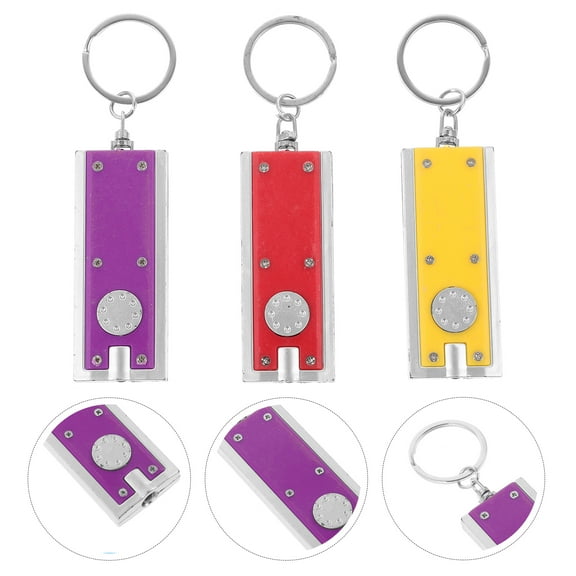 Flashlight Keychains Unique LED Key Ring for Decoration Small Gift for Travel Accessories 6pcs