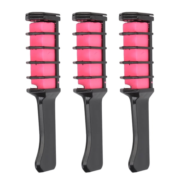 Peine De Tiza Para El Cabello, Peine Para El Cabello De Color Amigable Con El Cabello, 3 Piezas, Rosa Para Navidad