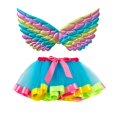 thumbnail image 2 of EnJoCho 2-11 Girls Cute Princess Dress up Skirt + Headband Set Colorful Bow Elastic Waist Swing Tutu Carniva𝗅 Par𝗍y Skirt Birthday Outfits For Girls, 2 of 4