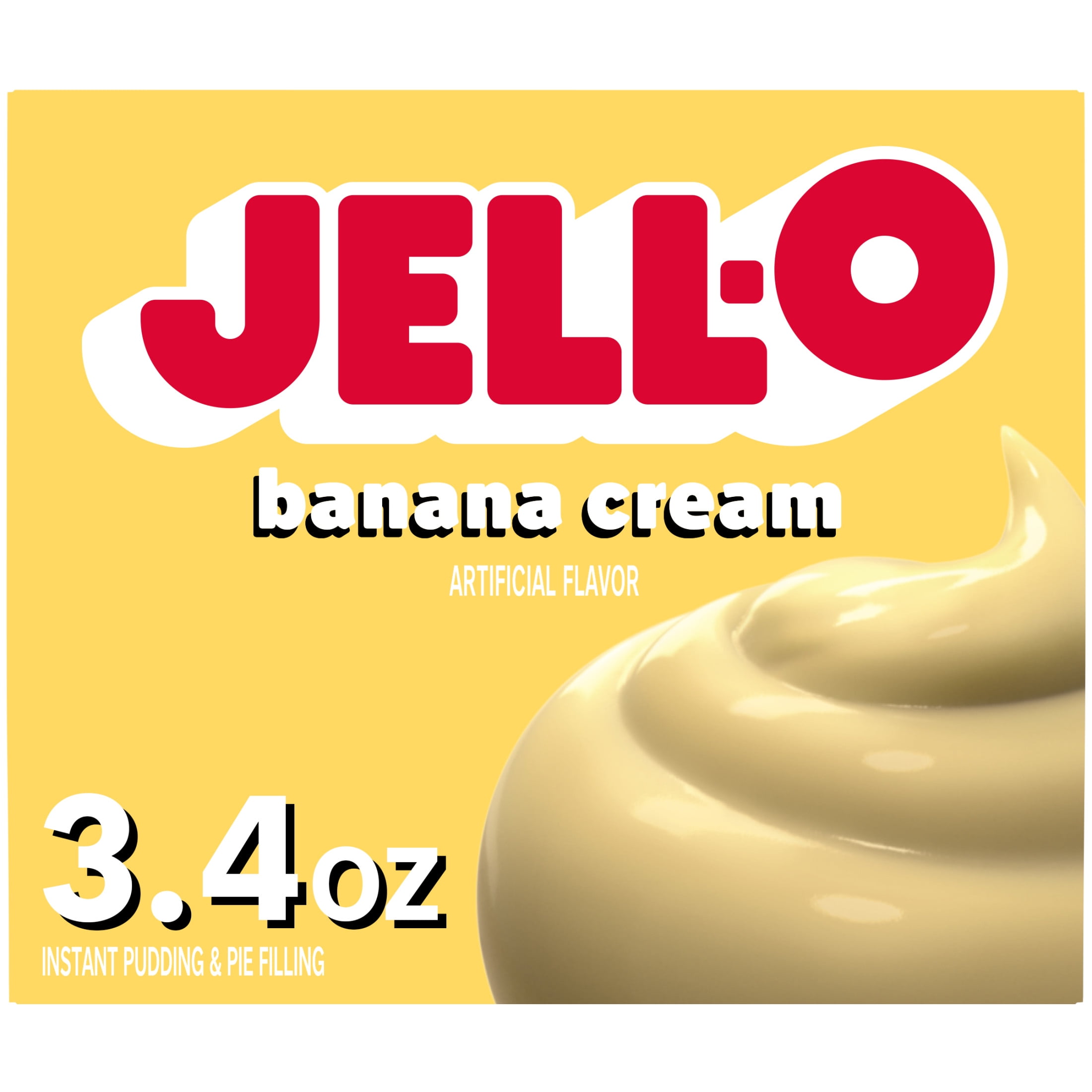 Jell O Banana Cream Instant Pudding Mix Pie Filling 3.4 oz. Box