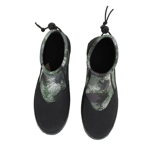 Rock Fishing Shoes, Neoprene Fishing Boots with Steel Nails Non Slip Felt Sole Lightweight Comfortable for Men Women OD Green
