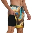 thumbnail image 2 of Sikiie Sunglasses Beach Kittens Print Men's Double Layer Swimming Trunks, Adjustable Waistband and Pockets Sports Swimming Trunks, Beach Swimwear-X-Large, 2 of 6