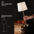 thumbnail image 4 of Bright - Cordless LED Table Lamp with Dimmer, Built-in Rechargeable Battery, 3-Level Brightness, Patio Table Lamp, Bedside Night Lamp, Ambient Light for Restaurant, Oil Rubbed Bronze, 4 of 7