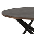 thumbnail image 2 of 36 Inch Modern Round Coffee Table with Star Crossed Legs, Gray, Black, 2 of 5