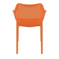 thumbnail image 5 of Luxury Commercial Living 32.25" Orange Outdoor Patio Dining Arm Chair - Extra Large, 5 of 7