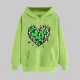 thumbnail image 2 of VBTAPA St Patricks Day Sweatshirt for Women Irish Clover Graphic Hoodies Long Sleeve Drawstring Hooded Sweatshirts with Kangaroo Pocket Lightning Deals Today Green S, 2 of 6
