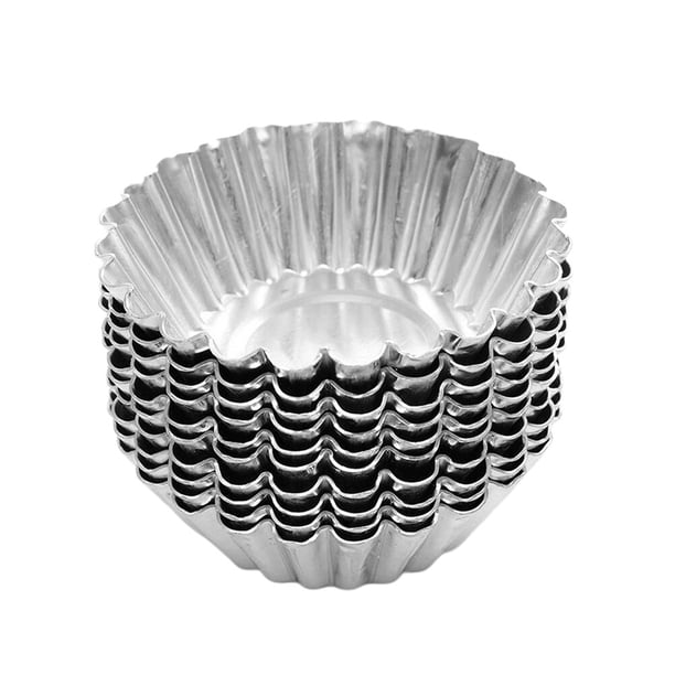 40 moldes antiadherentes de metal para tartaletas de huevo, para hornear magdalenas, pasteles y galletas (7 x 2 cm)