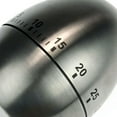 GARENAS Stainless Steel Egg Shaped Kitchen Timer 60 Minute Alarm