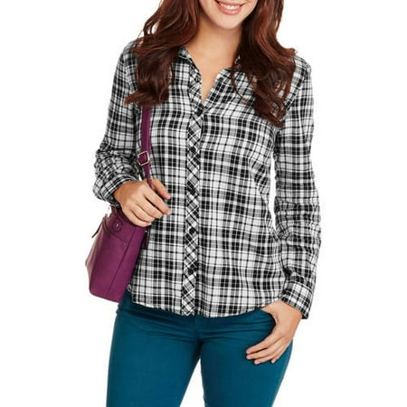 Faded Glory Womens Classic Plaid Shirt