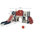 thumbnail image 3 of NBTiger Multi-functional Kids Slide Playset with Slide and Climber, Red and Blue, for Ages 1-3, Indoor/Outdoor, 3 of 9