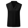 thumbnail image 4 of T Shirts for Women Casual Tops Spring Summer V-Neck Professional Sleeveless Tee Shirt Top, 4 of 8