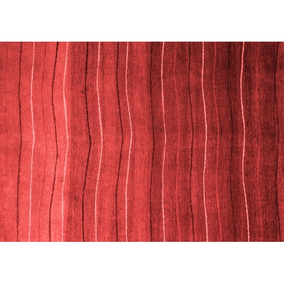Ahgly Company Machine Washable Indoor Rectangle Abstract Red Modern Area Rugs, 2' x 3'