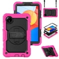 thumbnail image 1 of XYX For Xiaomi Redmi Pad SE 8.7 inch 2024, 360 Rotating Shockproof Cover with Stand, Screen Protector, Shoulder Strap, Rose, 1 of 7