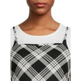 thumbnail image 4 of No Boundaries Juniors' Plaid Dress and Ribbed T-Shirt, 2-Piece Set, 4 of 5