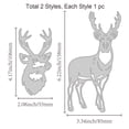 thumbnail image 3 of 1Set 2Pcs Realistic Forest Deer Cutting Dies Metal Deer Head Die Cuts Embossing Stencils Template for Paper Card Making Decoration DIY Scrapbooking Album Craft Decor, 3 of 7