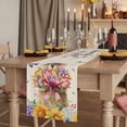 thumbnail image 2 of Table Runners 90 Inches Long Dress Scarves, Spring Groundhog Farmhouse Coffee/Dining/Kitchen Table Runner for Living Room, Watercolor Sunflower Botanical Rustic 13x90 Inch, 2 of 9