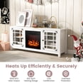 thumbnail image 6 of Demi Bonn TV Stand, TV Cabinet, 58 Inch Fireplace TV Stand with Adjustable Shelves for TVs up to 65 Inch, for Living Room, Bedroom, White, 6 of 8