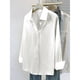 thumbnail image 5 of Karight Satin Blouses for Women Dressy Elegant Lapel Collar Button Down Dress Shirts Ladies Long Sleeve Business Casual Tops, 5 of 5