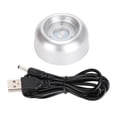 thumbnail image 1 of Base Lumineuse LED Argentée Elf Lampe Colorée Support Lumineux Boule de Cristal, 1 of 14