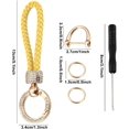 thumbnail image 2 of HUGFEGWE Car Keychain for Women, Rhinestone Leather Key Holder, Anti Lost Wallet Keychain for Car Key Access Card U2537-30778, 2 of 9
