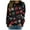 Black, variant on Womens Long Sleeve Christmas Tops Workout Shirts Print Sweatshirt Casual Pullover Santa Xmas Tees Blouses