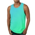 thumbnail image 4 of S-5X Mens Big & Tall Tank Tops Plus Size Sleeveless Crewneck Shirts Casual Pullover Gradient Printed Slim Athletic Workout Running Undershirts Vests, 4 of 7