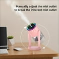 thumbnail image 3 of 2-in-1 Starry Sky Projection Room Humidifier - Ultrasonic with Swivel Base for Soothing Cool Mist, White/Pink, 3 of 7