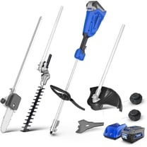 Wild Badger 40V 4-in-1 Cordless Outdoor Power Tool Kit (Weed Wacker, Pole Saw, Hedge Trimmer, Brush Cutter) with 2*4 AhBatteries & Charger