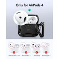 thumbnail image 2 of Funda negra para AirPods 4 ESR Cyber Series con protección contra caídas, 2 of 9