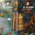 thumbnail image 4 of Waitmin Solar Lanterns Outdoor Hanging Lights, Garden Decor Metal Waterproof LED Decorative Lantern Lights for Yard, Lawn 2 Pack, 4 of 9