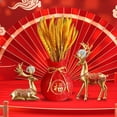 thumbnail image 4 of Bolsa Estatua Jarrón Mesa Decorativa Estantería Figuras de Reno de Pie florero rojo, 4 of 9