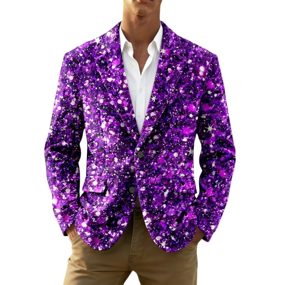 Mardi Gras blazer for men Corduroy Jacket With Sparkling Sequins Embroidery Festival Party Celebration Formal And Casual Wear