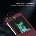 thumbnail image 4 of Stand Folding Mobile Phone Case Compatible with Samsung Galaxy Z Flip 7, Hard PC Material, Impact-Resistant and Drop-Resistant Shockproof Protective Phone Cover for Galaxy Flip 7 Cases, Winered, 4 of 9
