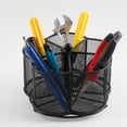 thumbnail image 5 of Yokua Metal Mesh Desk Organiser Pen Holder with Keychain Hook and 5 Compartments, 5 of 14