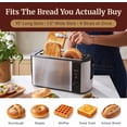thumbnail image 3 of SmartToast Digital Long Slot 4 Slice Toaster, 1.5” Wide Slots for Thick Breads & Bagel Function, LED Touch Screen, Countdown Timer, 6 Shades, Stainless Steel, 3 of 10