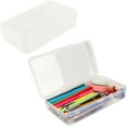 thumbnail image 3 of Sch-ool Savings Goattoy Large Capacity Plastic Pencil Boxes with Snap-Tight Lid Colorful Clear Stackable Pencil Cases for Scho-ol & Office Supplies Back to Sch-ool Gifts for K-id, 3 of 10