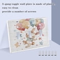 thumbnail image 4 of Rabbit Flying with Balloons Light Switch Cover Electrical Outlet Cover Replaceable Wall Plates 3-Gang, 4 of 8