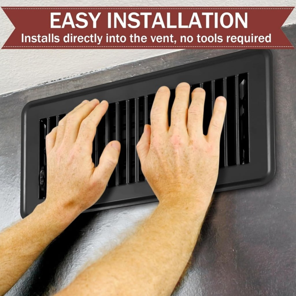 WINDLAND Heavy Duty Floor Register Covers Metal Vent Grille easy to clean Designs Floor Register Covers for Multifunction Decorations