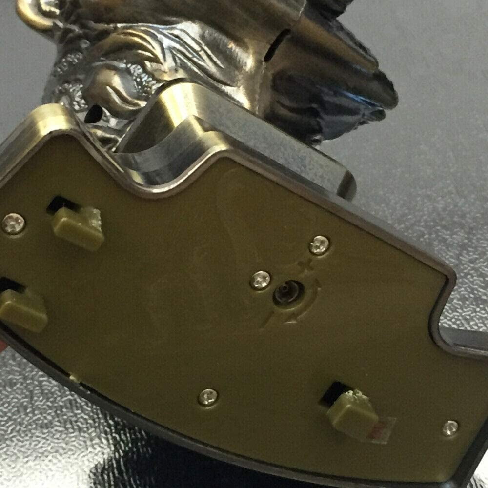 Piioket Tiger Shaped Style Cigar Cigarette Lighter Refillable Butane Gas Fuel Lighter with Ashtray Ash Tray