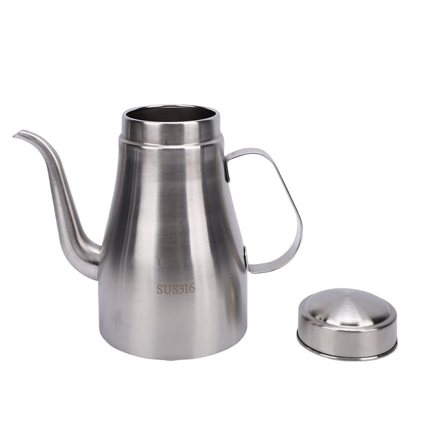 Dispensador De Aceite, Lata De Aceite De Acero Inoxidable De Gran Capacidad Con Tapa, Utensilios De Cocina Antigoteo, A Prueba De Fugas, Grado Alimenticio Premium Para Ensalada,