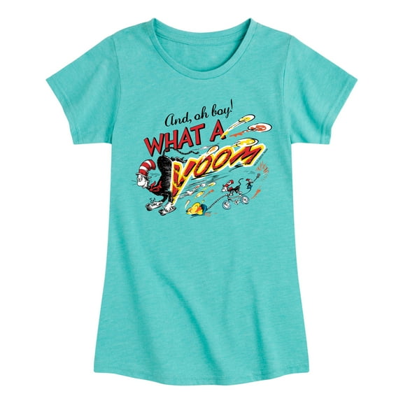 The Cat in the Hat - What A Voom - Toddler & Youth Girls Short Sleeve Graphic T-Shirt