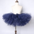 thumbnail image 4 of Falda tutú para niñas pequeñas, color azul marino, esponjosa, para ballet, de princesa, para fiestas, bailes, de 3 meses a 14 años, 4 of 5