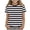 Black, variant on CYRBOKO Girls T-Shirts, Crew Neck Casual Striped Short Sleeve Summer Tees Black Size 6 T
