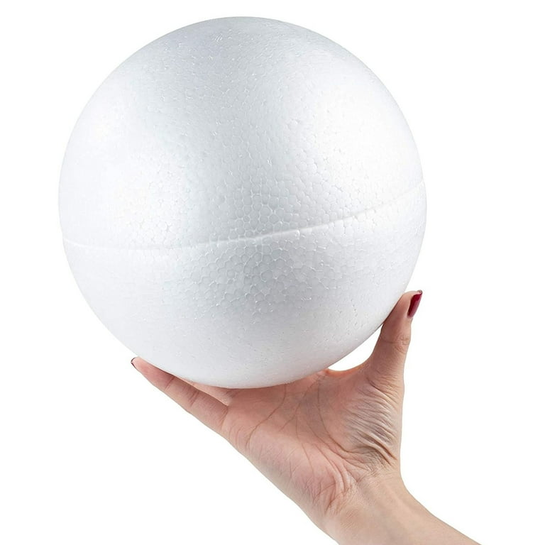 MT Products 8 White Polystyrene Foam Balls for Crafts - Pack of 2 